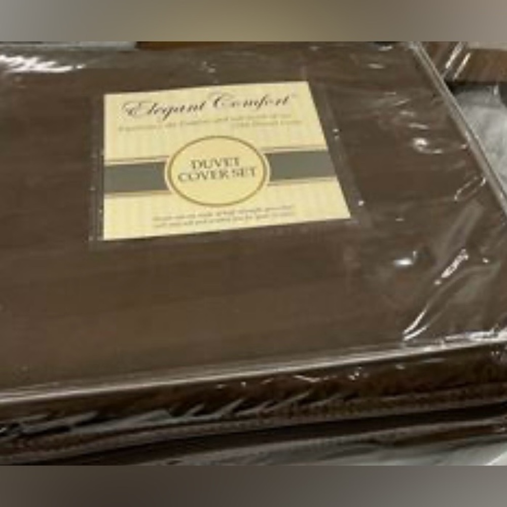 Porch & Den Fairfield Dobby Stripe 3-piece Duvet Cover Set Chocolate Queen/Full - Picture 2 of 3